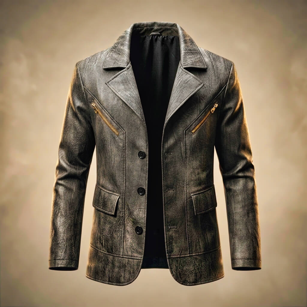 Benjamin | Winter Leather Brown Jacket