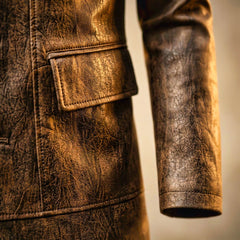 Benjamin | Winter Leather Brown Jacket