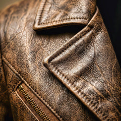 Benjamin | Winter Leather Brown Jacket