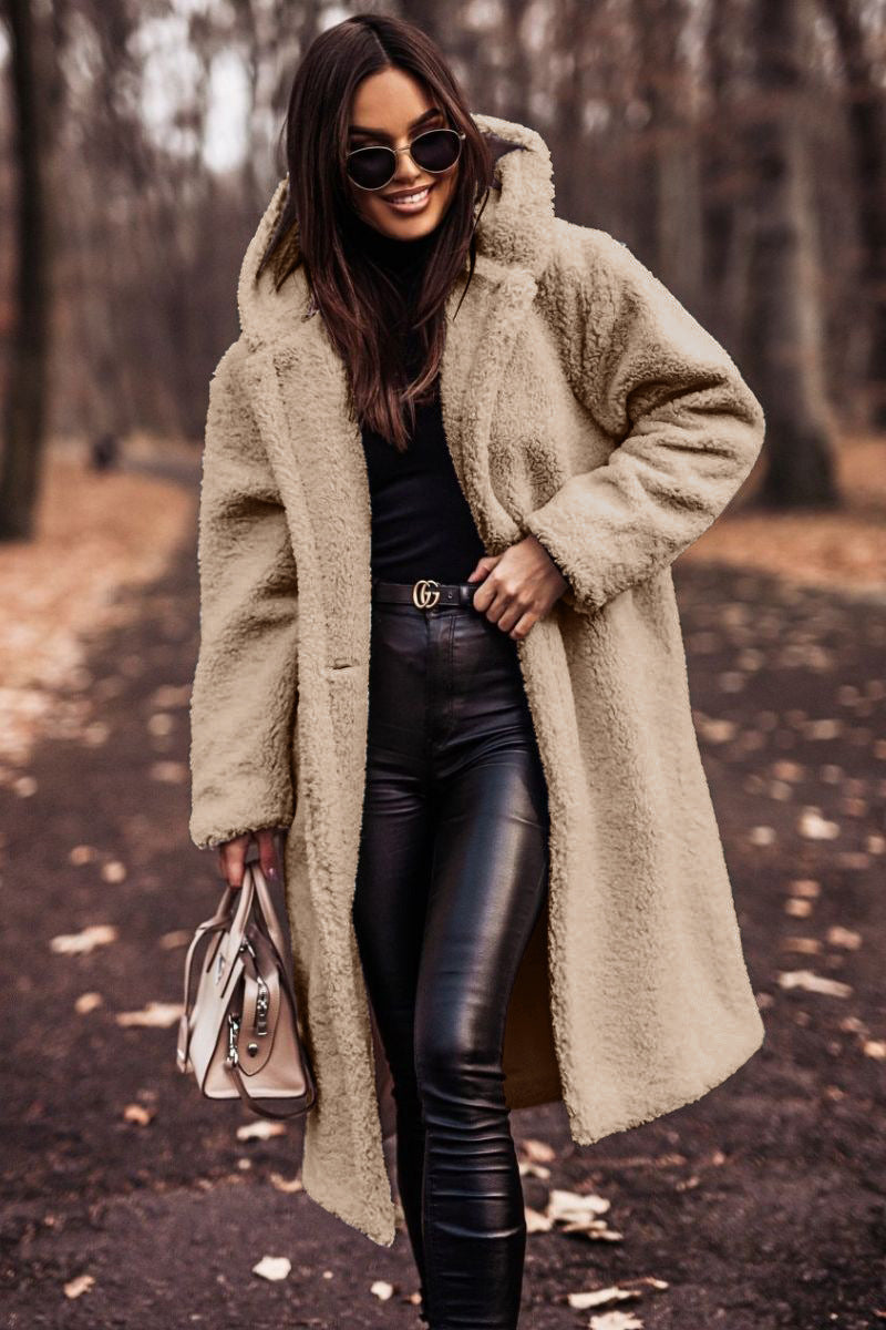 Briallen | Women's Oversized Hooded Long Teddy Coat
