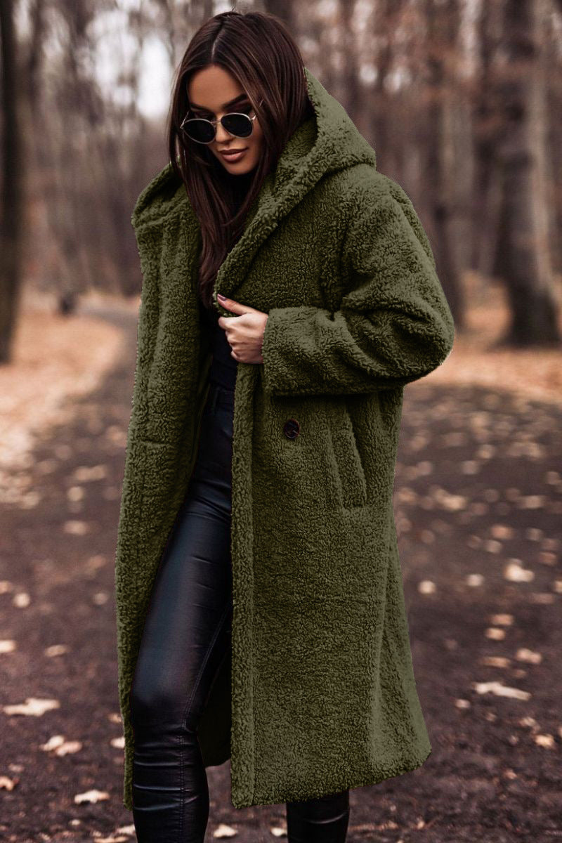 Briallen | Women's Oversized Hooded Long Teddy Coat