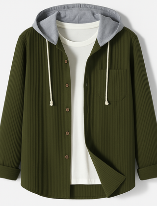 Men's Corduroy Hooded Jacket
