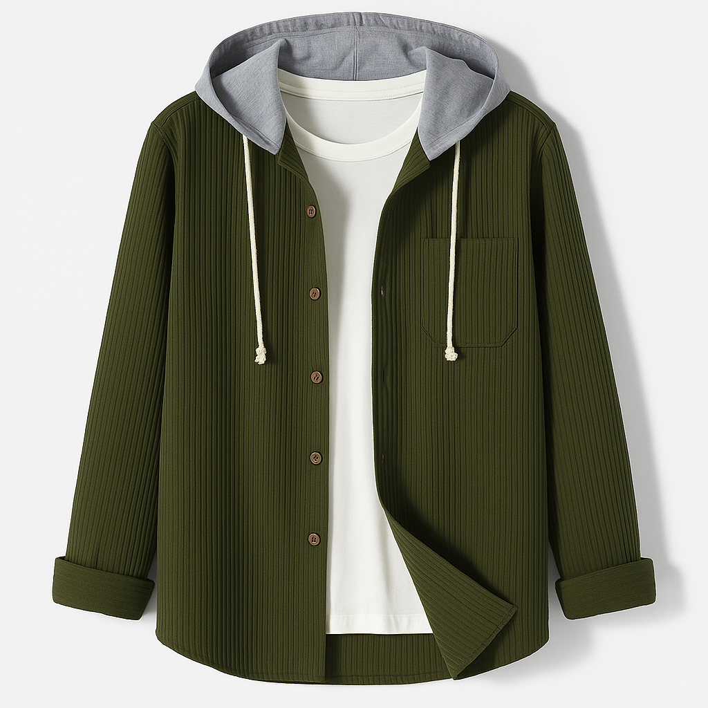Men's Corduroy Hooded Jacket