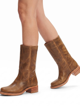 Calveth | Women's Leather Campus Knee High Boots