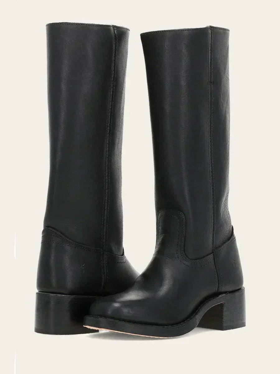Calveth | Women's Leather Campus Knee High Boots