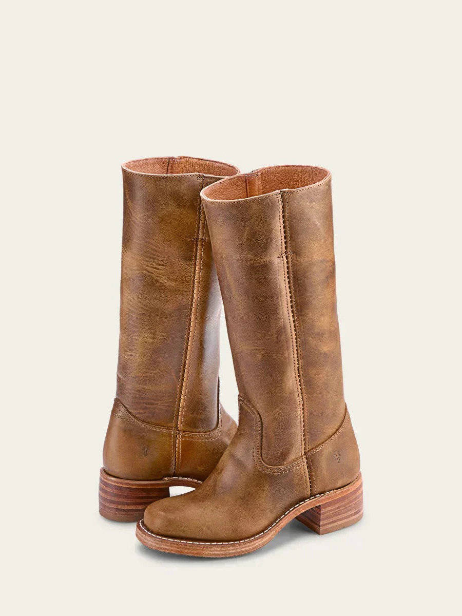 Calveth | Women's Leather Campus Knee High Boots
