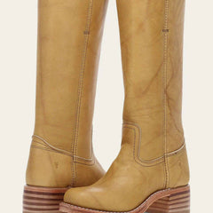 Calveth | Women's Leather Campus Knee High Boots