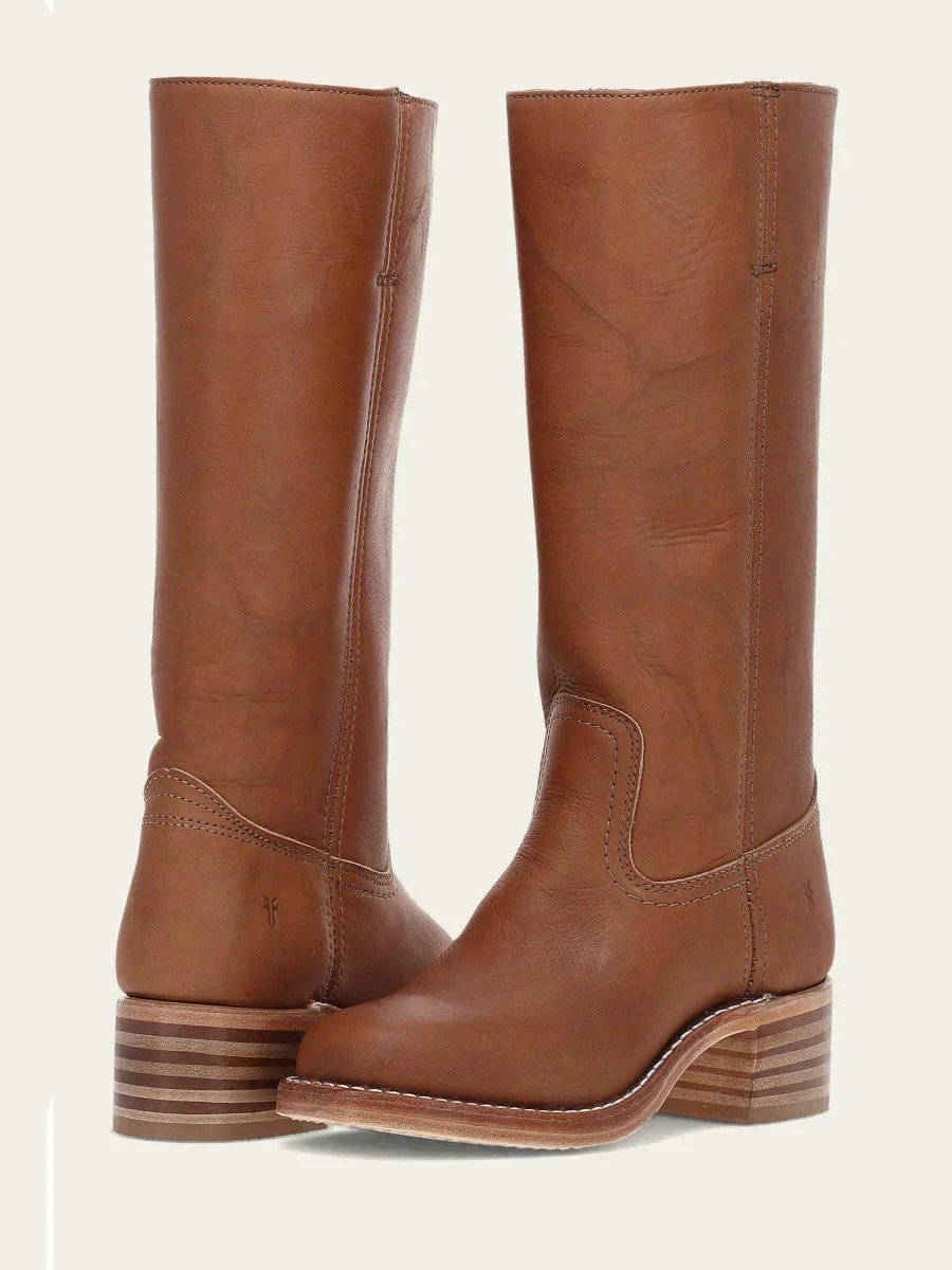 Calveth | Women's Leather Campus Knee High Boots