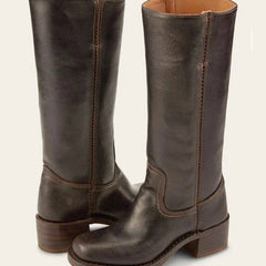 Calveth | Women's Leather Campus Knee High Boots