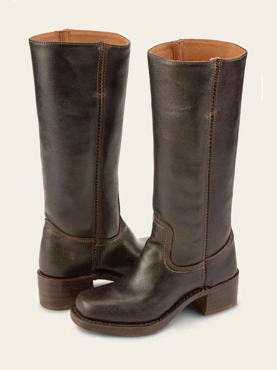 Calveth | Women's Leather Campus Knee High Boots