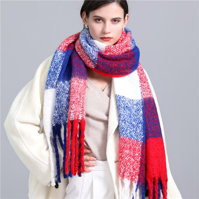 Greta Blanket Scarf Oversized Wool Blend