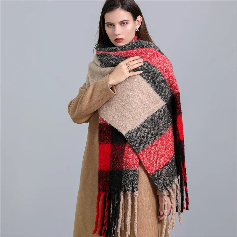 Greta Blanket Scarf Oversized Wool Blend
