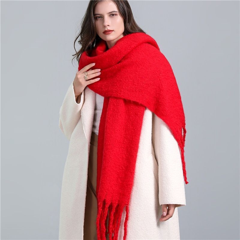 Greta Blanket Scarf Oversized Wool Blend