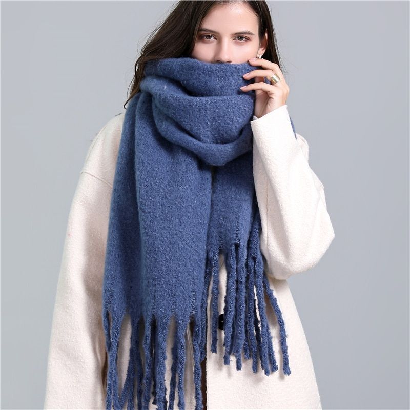 Greta Blanket Scarf Oversized Wool Blend