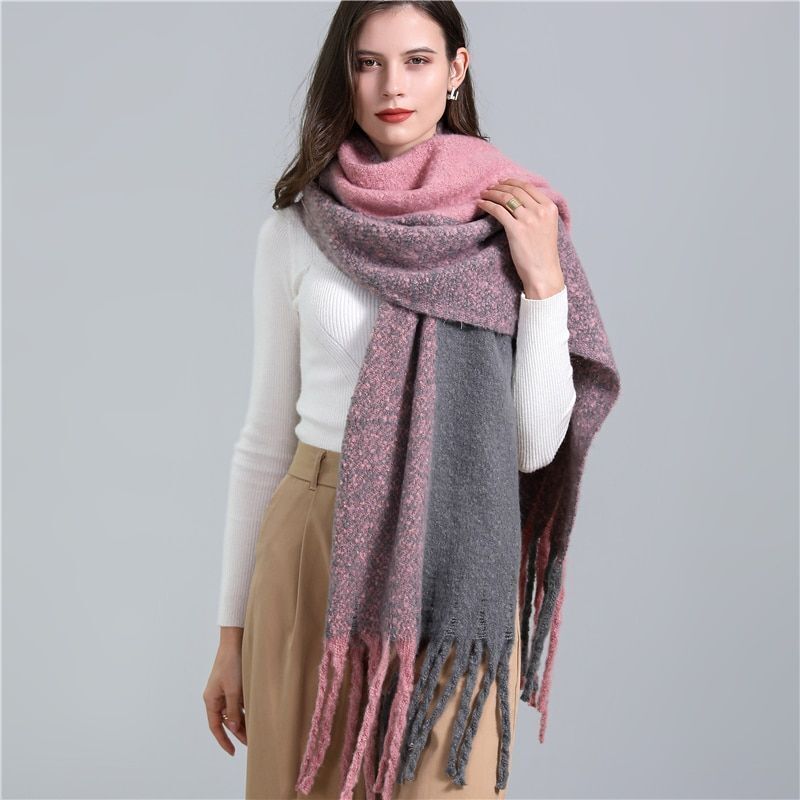 Greta Blanket Scarf Oversized Wool Blend