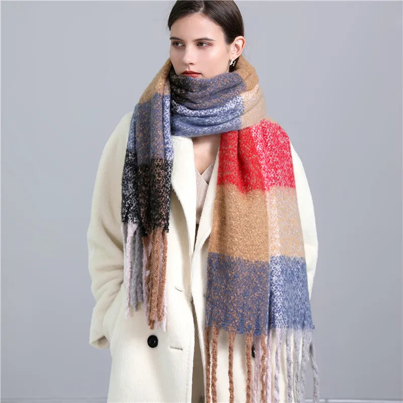 Greta Blanket Scarf Oversized Wool Blend