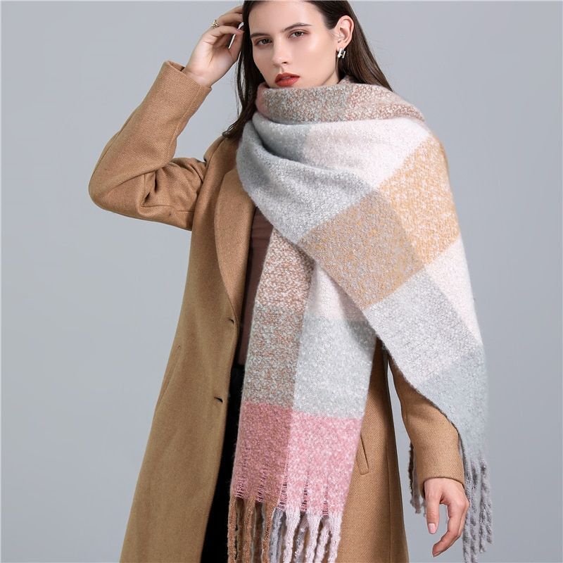 Greta Blanket Scarf Oversized Wool Blend