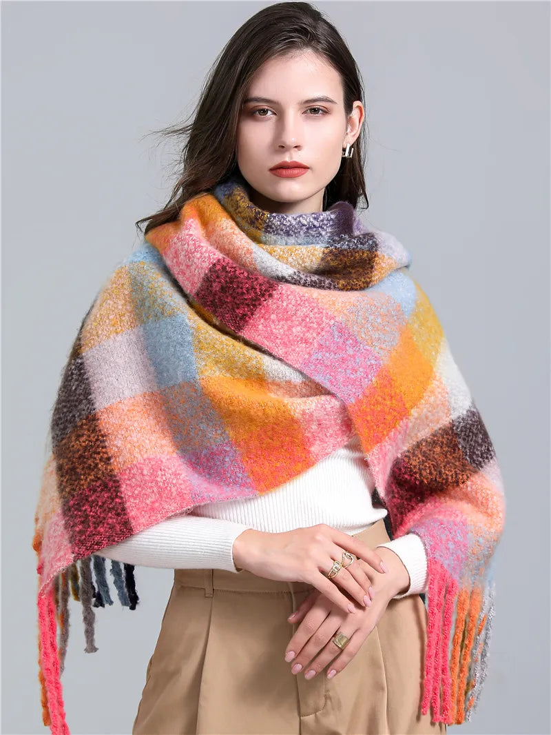Greta Blanket Scarf Oversized Wool Blend