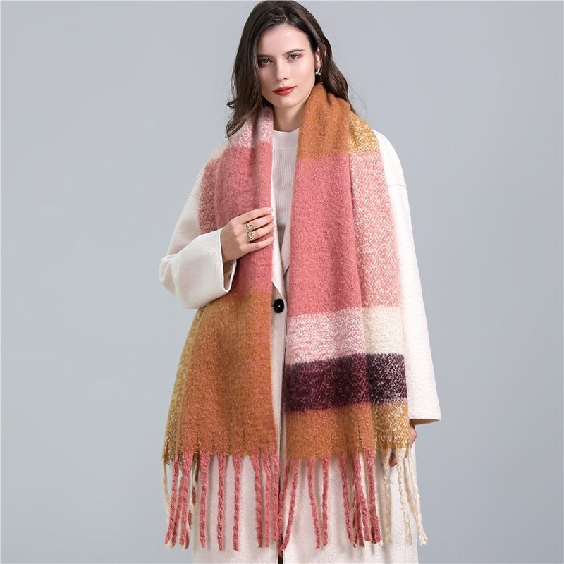 Greta Blanket Scarf Oversized Wool Blend