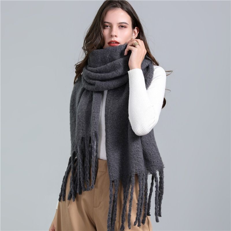 Greta Blanket Scarf Oversized Wool Blend