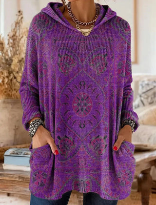 Saoirse Hooded Tunic Bohemian Print