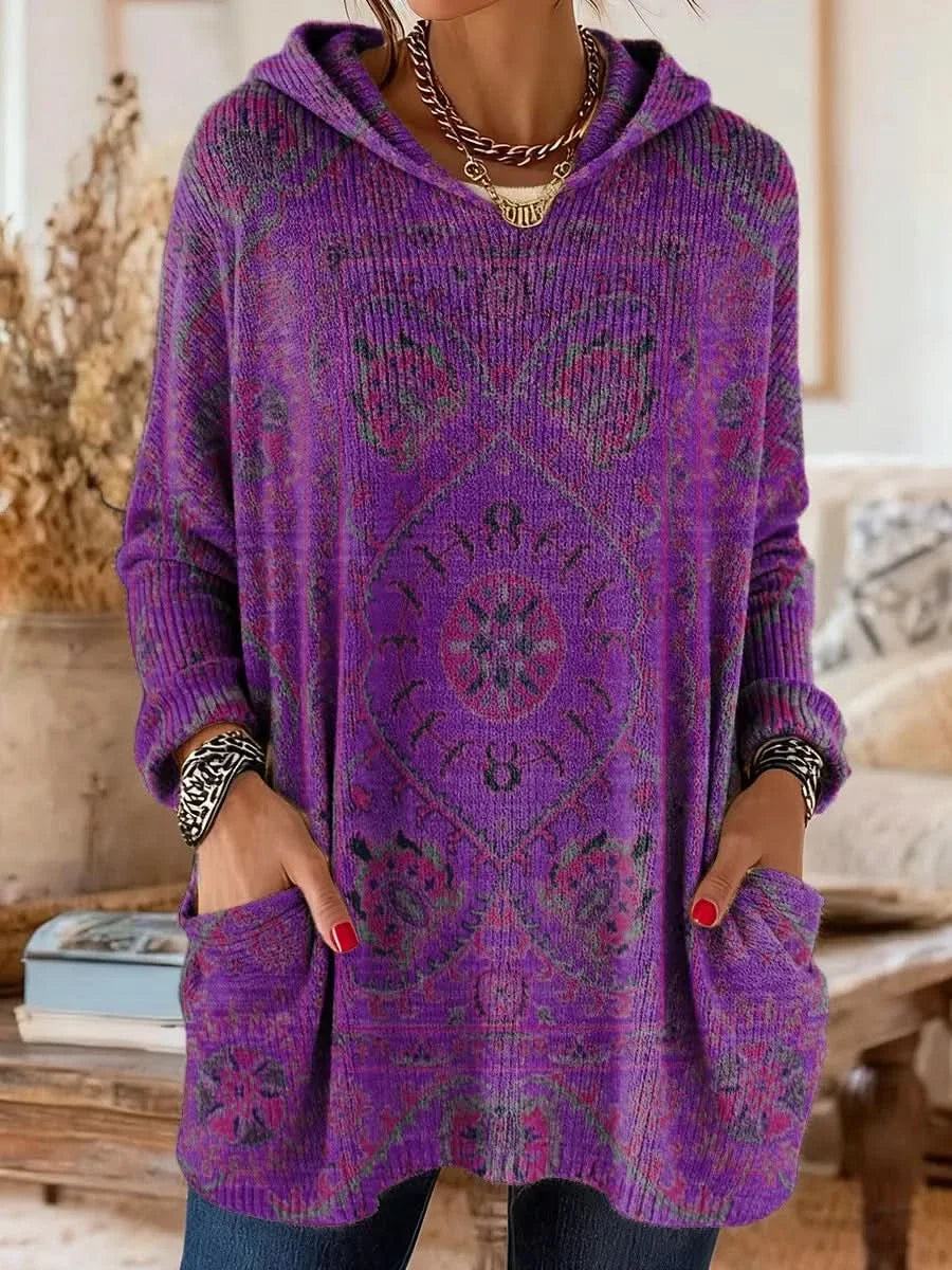 Saoirse Hooded Tunic Bohemian Print