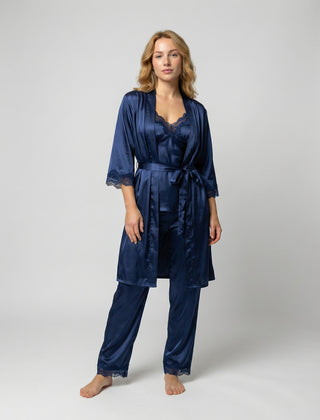 Charlotte | Silk Two White Denim Piece Set