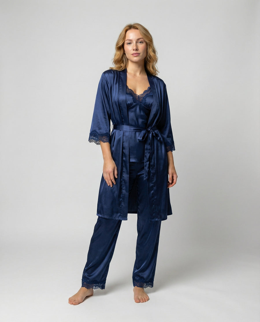 Charlotte | Silk Two White Denim Piece Set