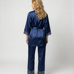 Charlotte | Silk Two White Denim Piece Set