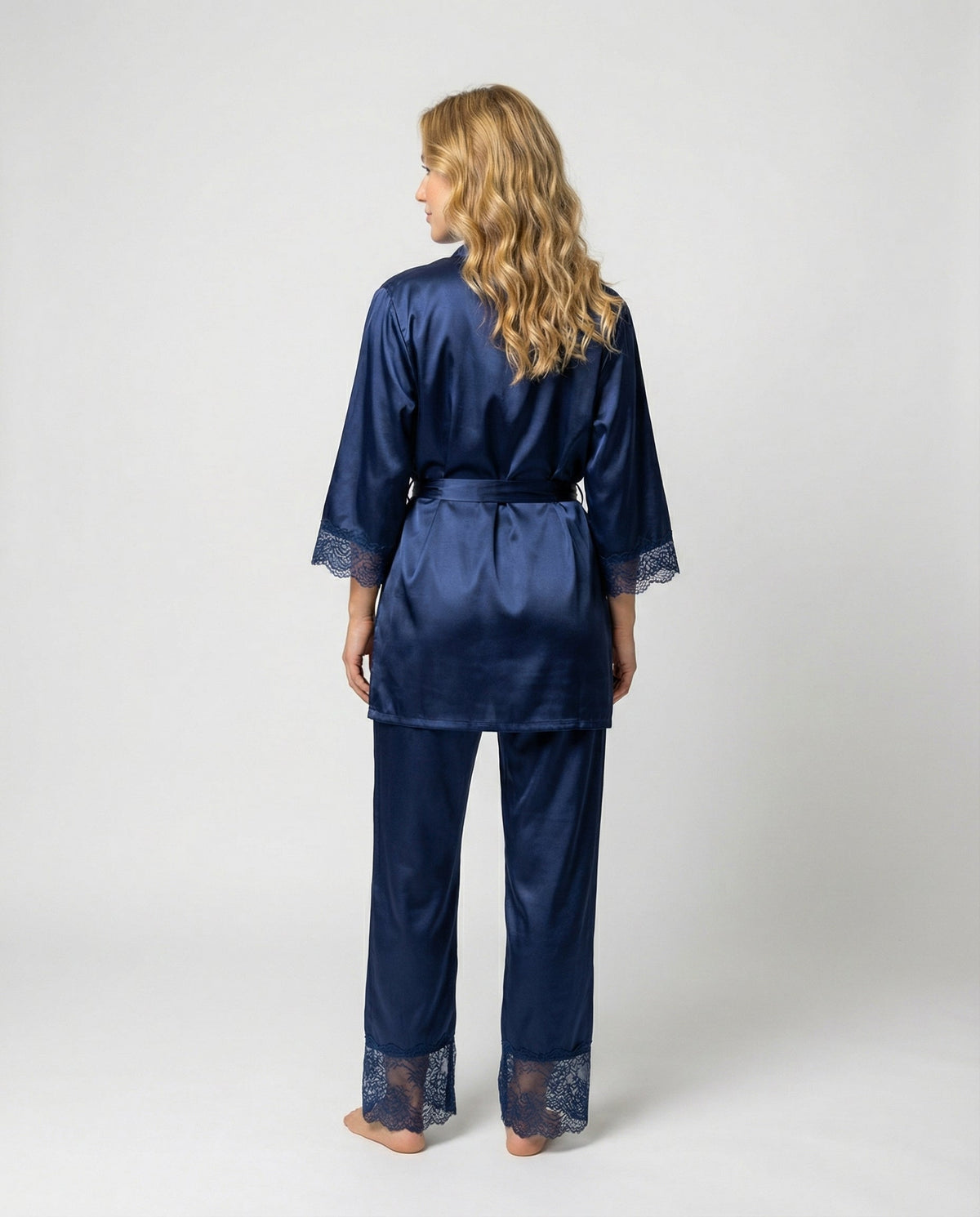 Charlotte | Silk Two White Denim Piece Set