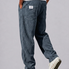 Cormac | Men's Relaxed Fit Corduroy Pants With Elastic Waist