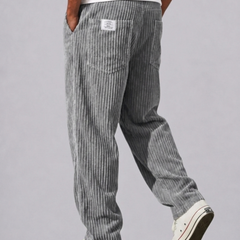 Cormac | Men's Relaxed Fit Corduroy Pants With Elastic Waist