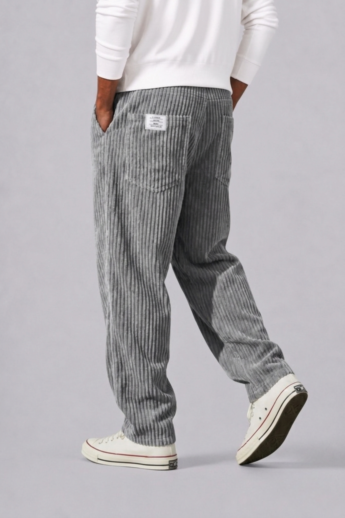 Cormac | Men's Relaxed Fit Corduroy Pants With Elastic Waist