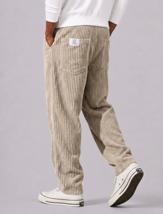 Cormac | Men's Relaxed Fit Corduroy Pants With Elastic Waist