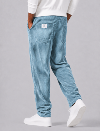 Cormac | Men's Relaxed Fit Corduroy Pants With Elastic Waist