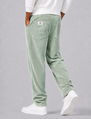 Cormac | Men's Relaxed Fit Corduroy Pants With Elastic Waist