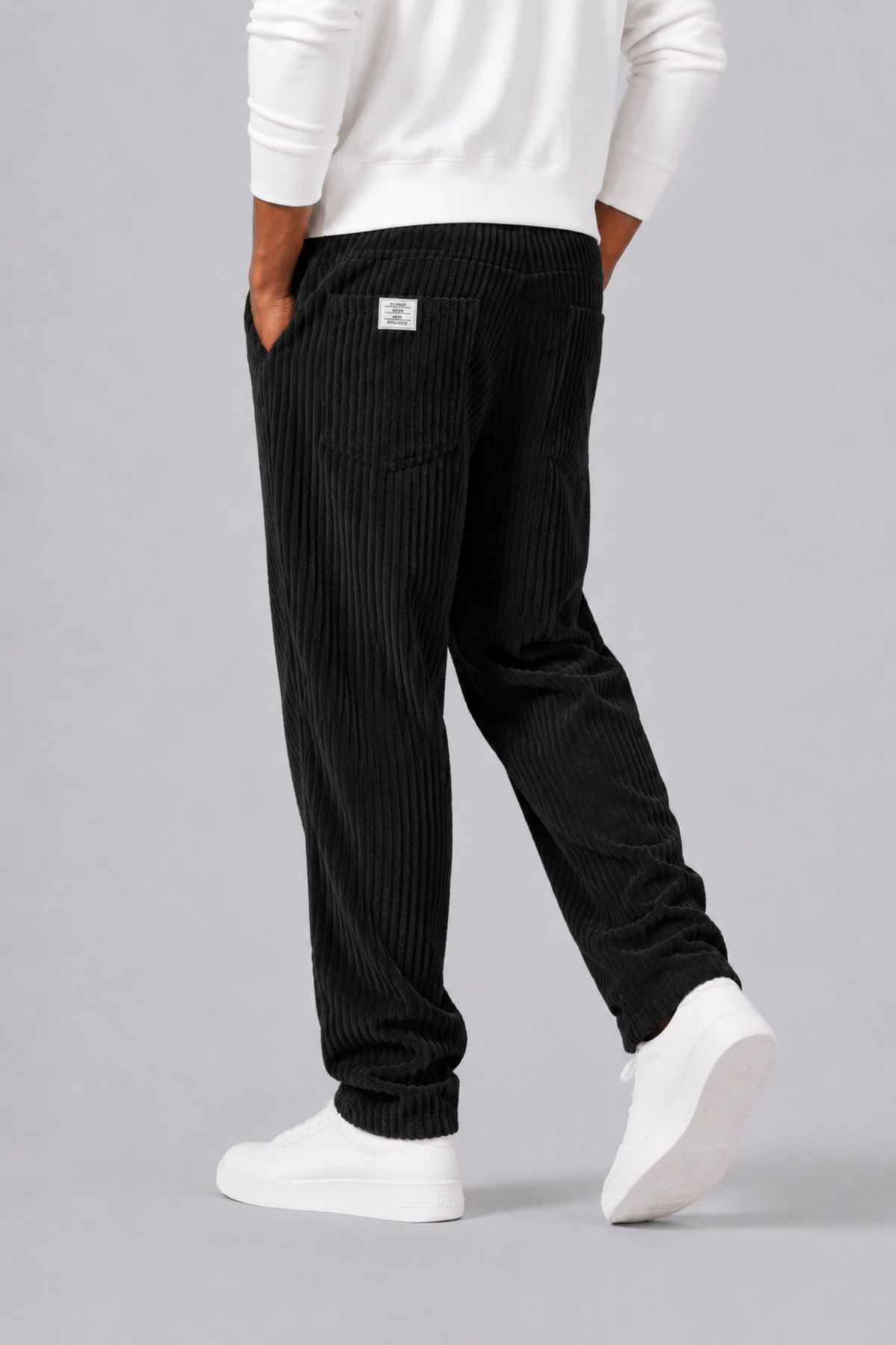 Cormac | Men's Relaxed Fit Corduroy Pants With Elastic Waist