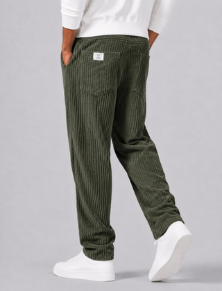 Cormac | Men's Relaxed Fit Corduroy Pants With Elastic Waist