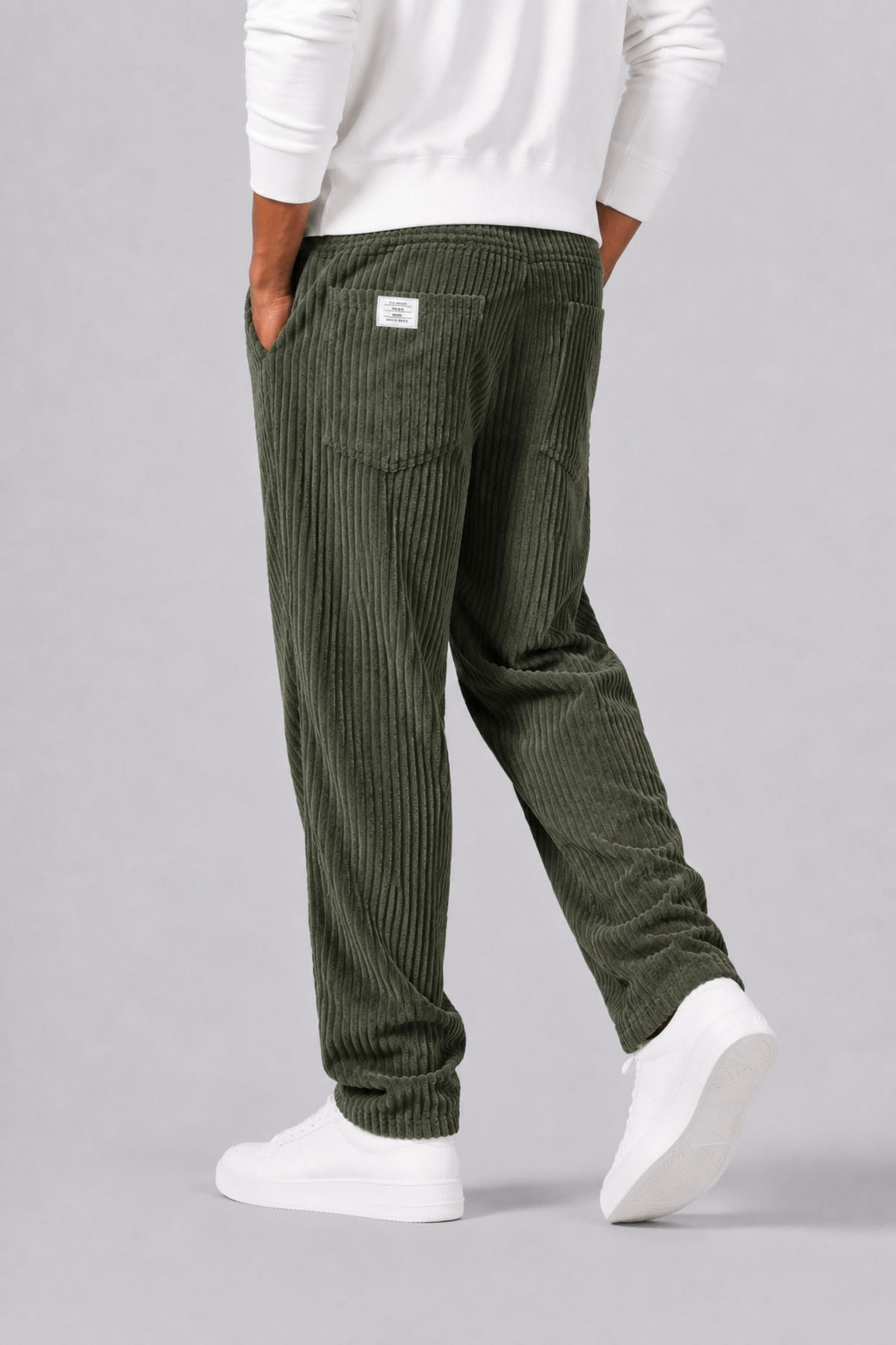 Cormac | Men's Relaxed Fit Corduroy Pants With Elastic Waist