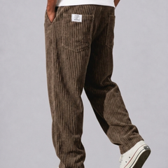 Cormac | Men's Relaxed Fit Corduroy Pants With Elastic Waist