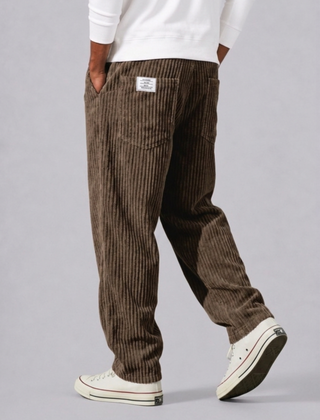 Cormac | Men's Relaxed Fit Corduroy Pants With Elastic Waist