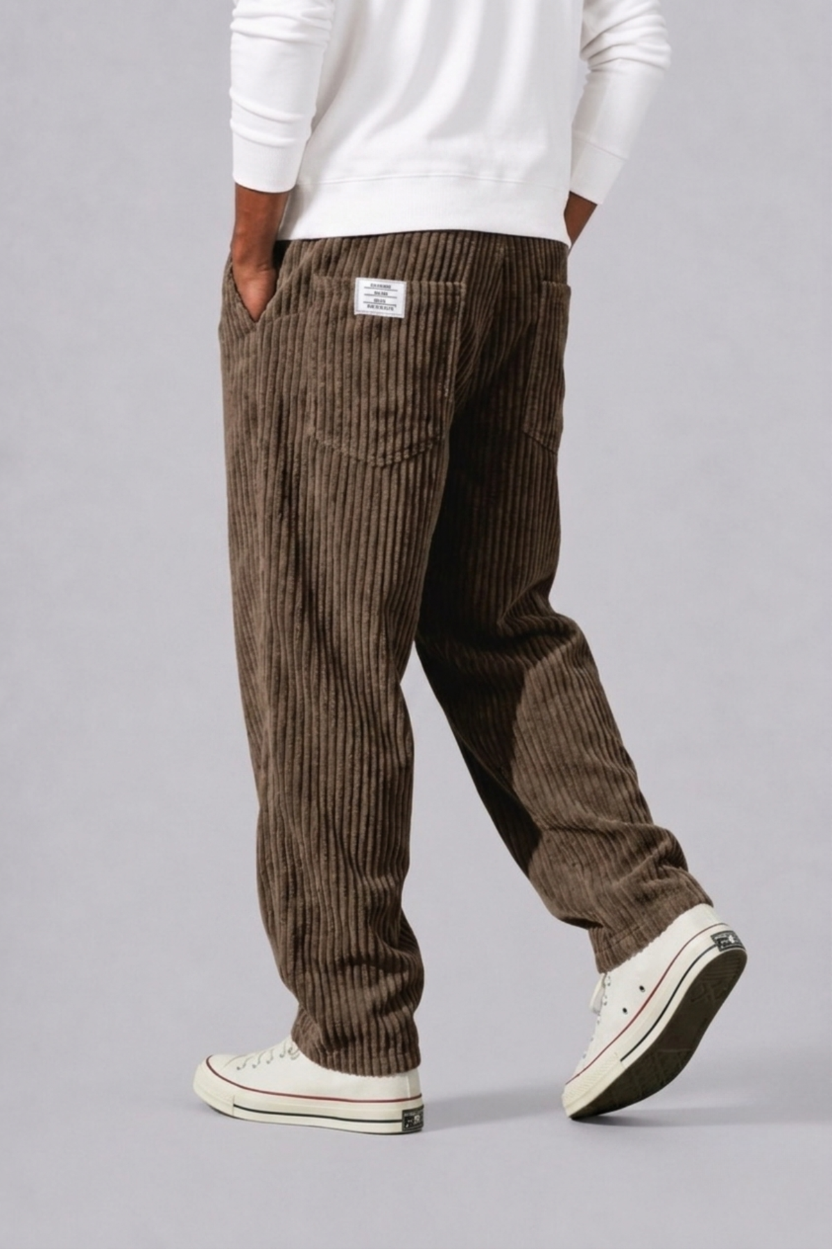 Cormac | Men's Relaxed Fit Corduroy Pants With Elastic Waist