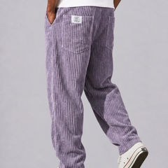 Cormac | Men's Relaxed Fit Corduroy Pants With Elastic Waist