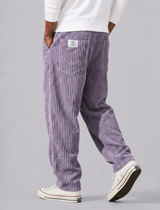 Cormac | Men's Relaxed Fit Corduroy Pants With Elastic Waist