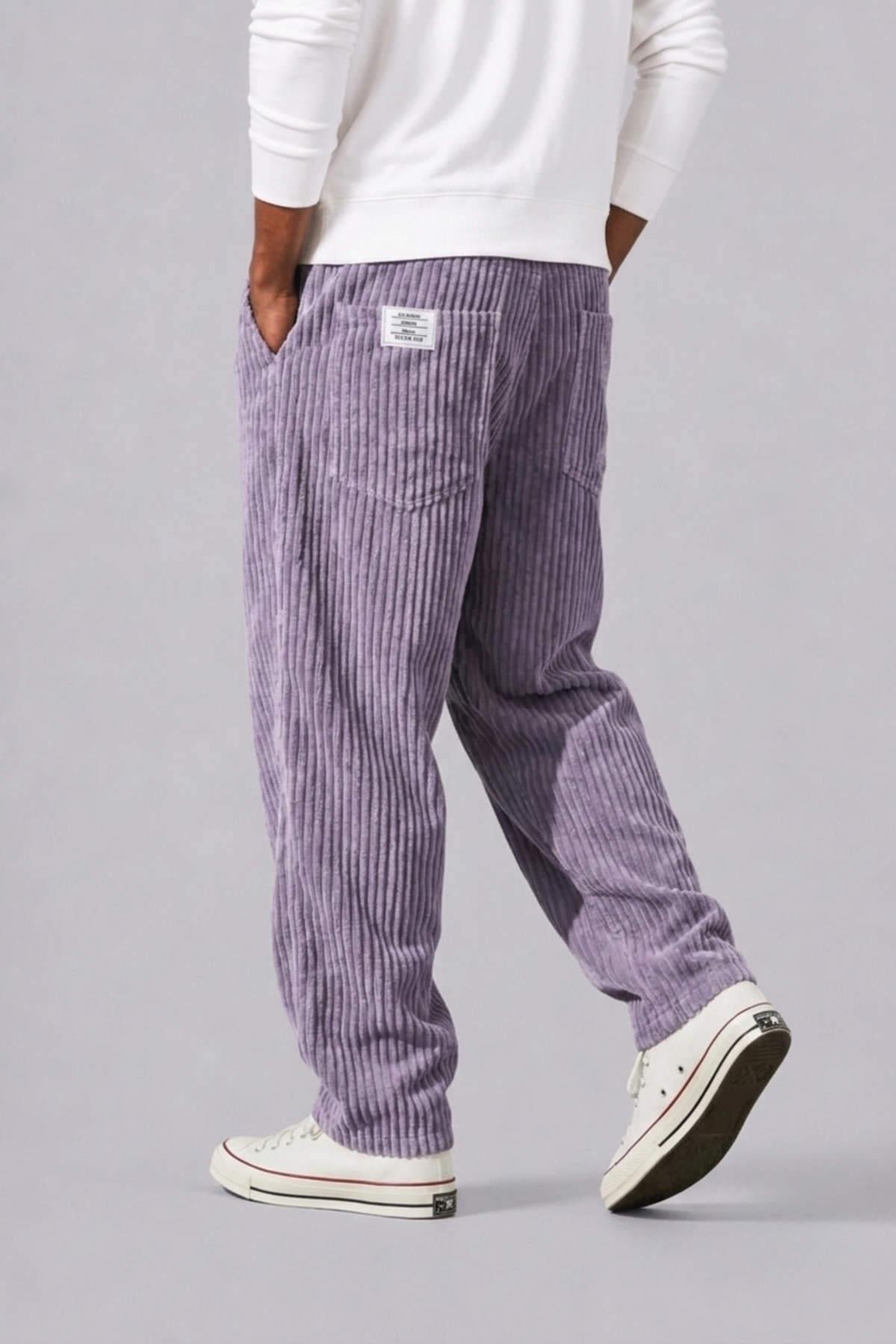Cormac | Men's Relaxed Fit Corduroy Pants With Elastic Waist