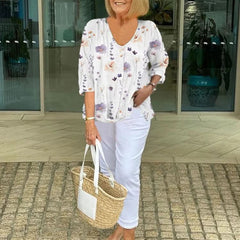 Talia Printed Tunic Long Sleeve