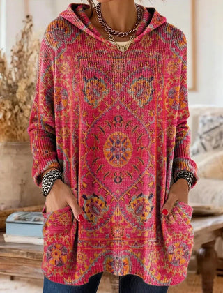 Saoirse Hooded Tunic Bohemian Print