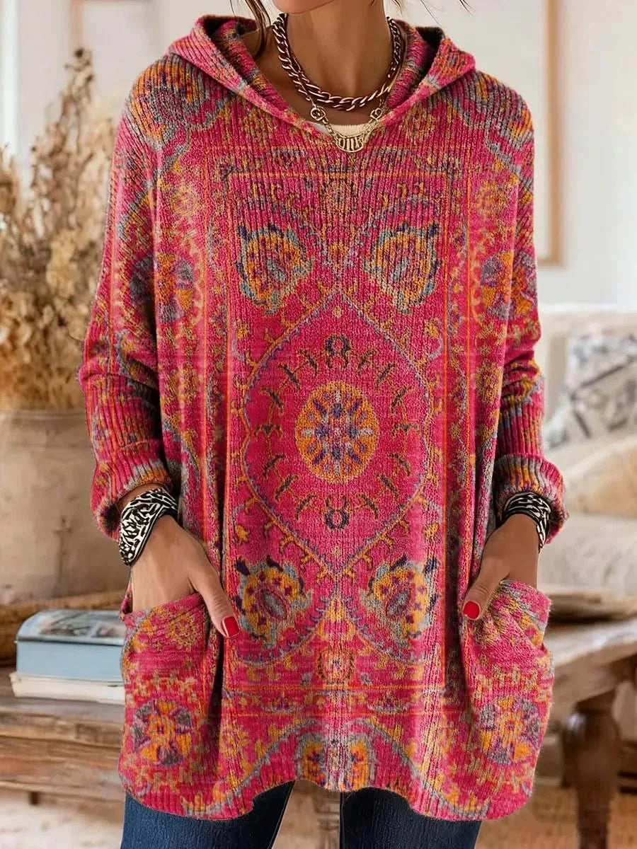 Saoirse Hooded Tunic Bohemian Print