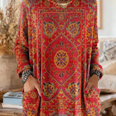 Saoirse Hooded Tunic Bohemian Print