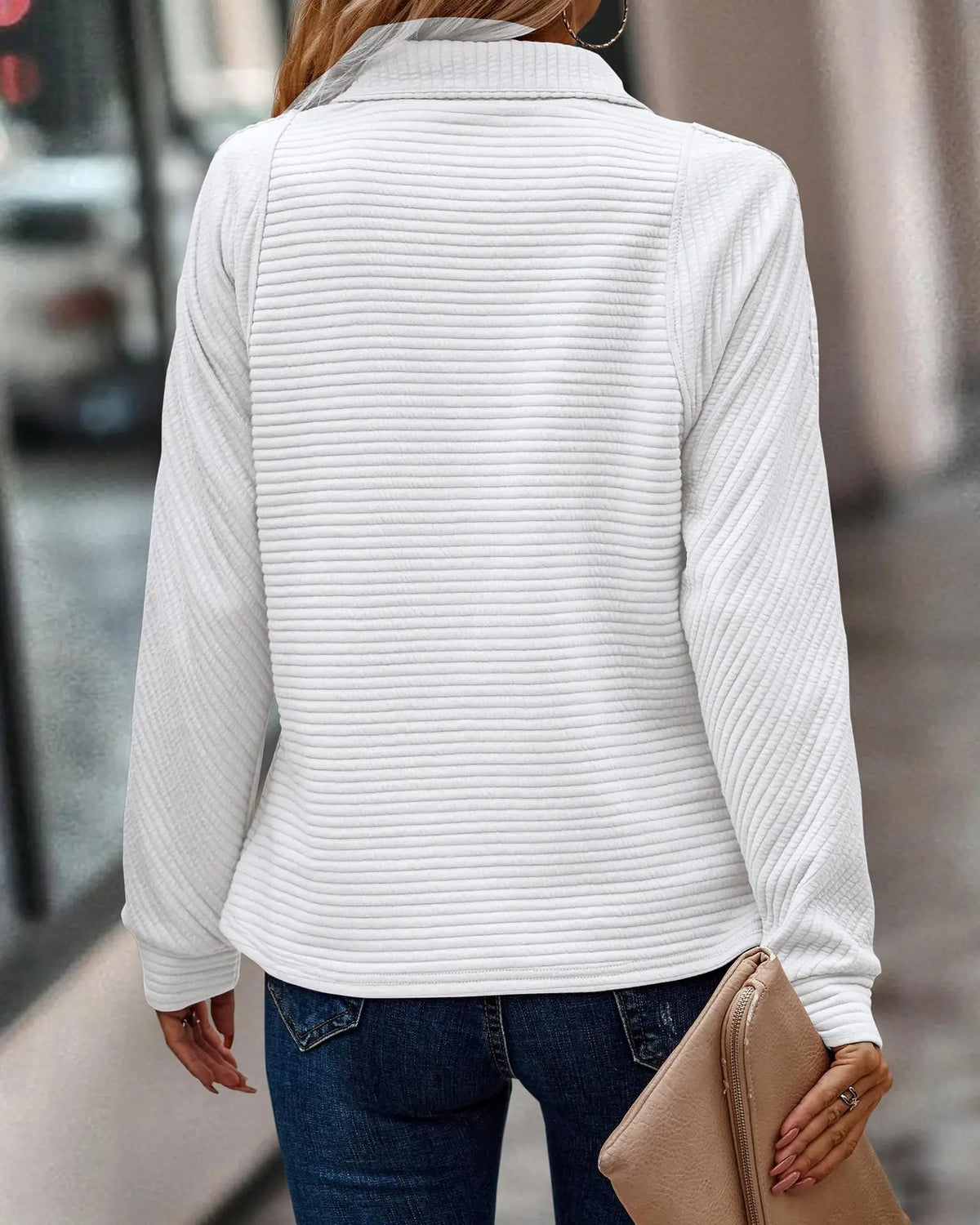 Ines Half Zip Sweater V Neck